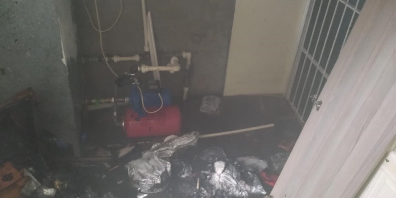 İskenderun’da bodrum katında çıkan yangın söndürüldü