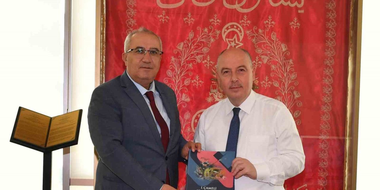 Başkan Arslan, Vali Coşkun’a Çameli Sempozyumu kitabını takdim etti