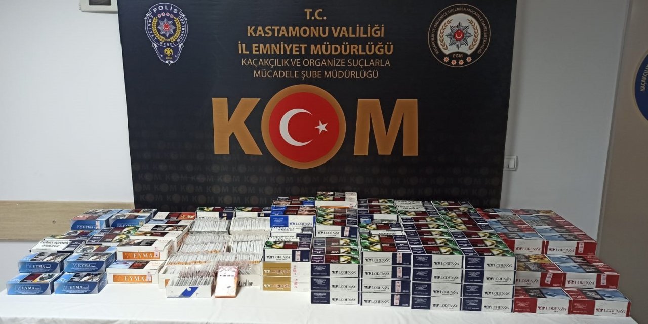 Kastamonu’da kaçak tütün operasyonu: 42 bin 400 adet sahte makaron ele geçirildi