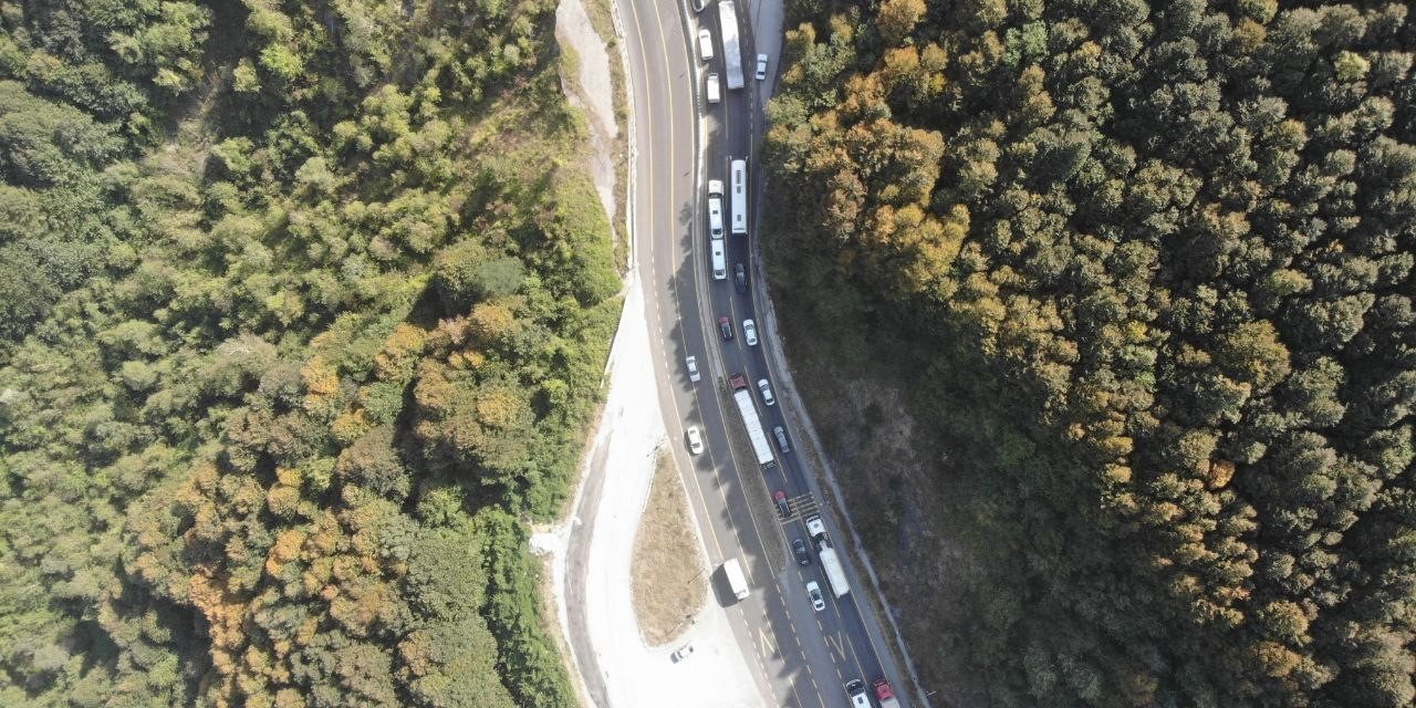 Bolu Dağı’nda trafik durma noktasına geldi