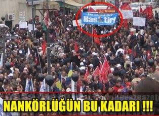 Kıbrıs'ta çirkin pankart