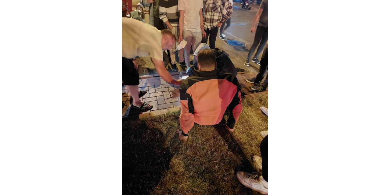 Motosiklet sürücüsü kazada yaralandı