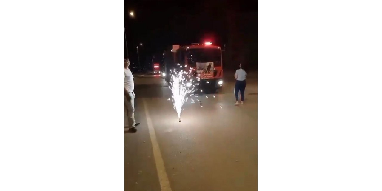 Yangın ihbarına giden itfaiyecilere ’meşaleli’ sürpriz