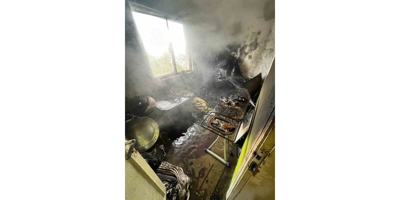 Prizde unutulan ütü yangın çıkardı