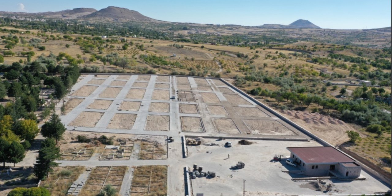 Uçhisar kasabasında mezarlık alanı genişletildi