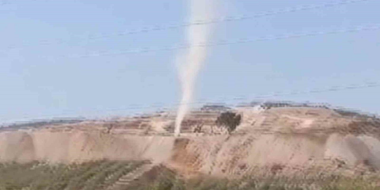 İnşaat alanında hortum çıktı o anlar kamerada