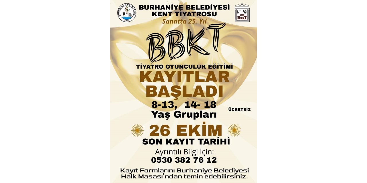 BBKT’nin tiyatro oyunculuk eğitimi kayıtları başladı