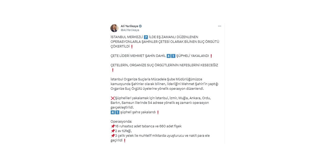 Şahinler çetesi lideri Mehmet Şahin yakalandı