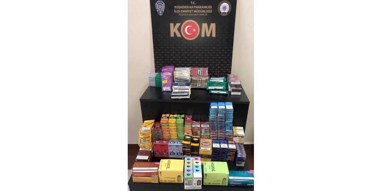 Kuşadası’nda kaçak sigara operasyonu