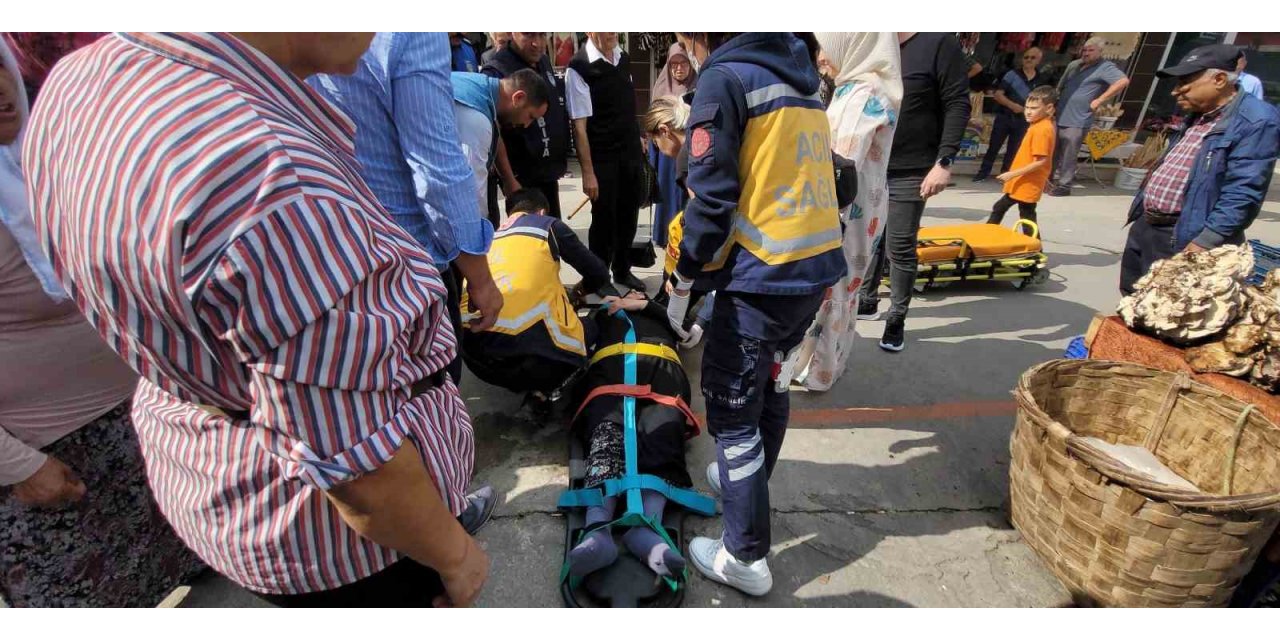 Pazarda alışveriş yapmak isterken hastanelik oldu