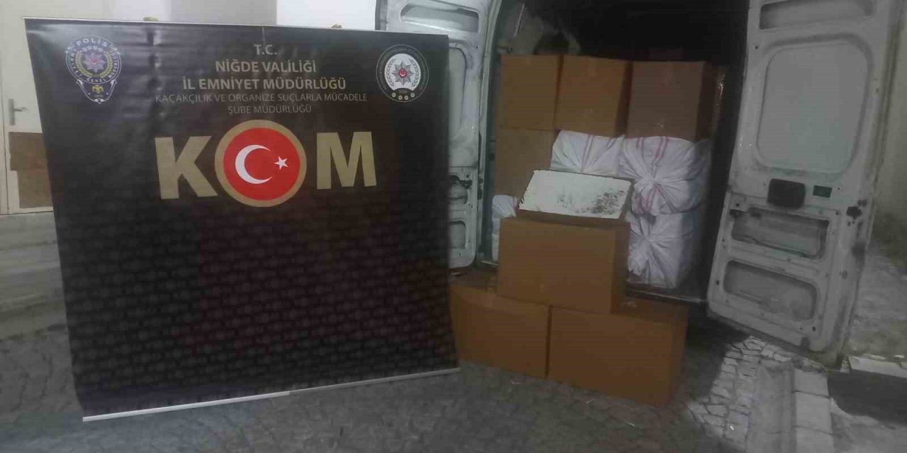 Niğde’de 650 bin adet dolu makaron ele geçirildi