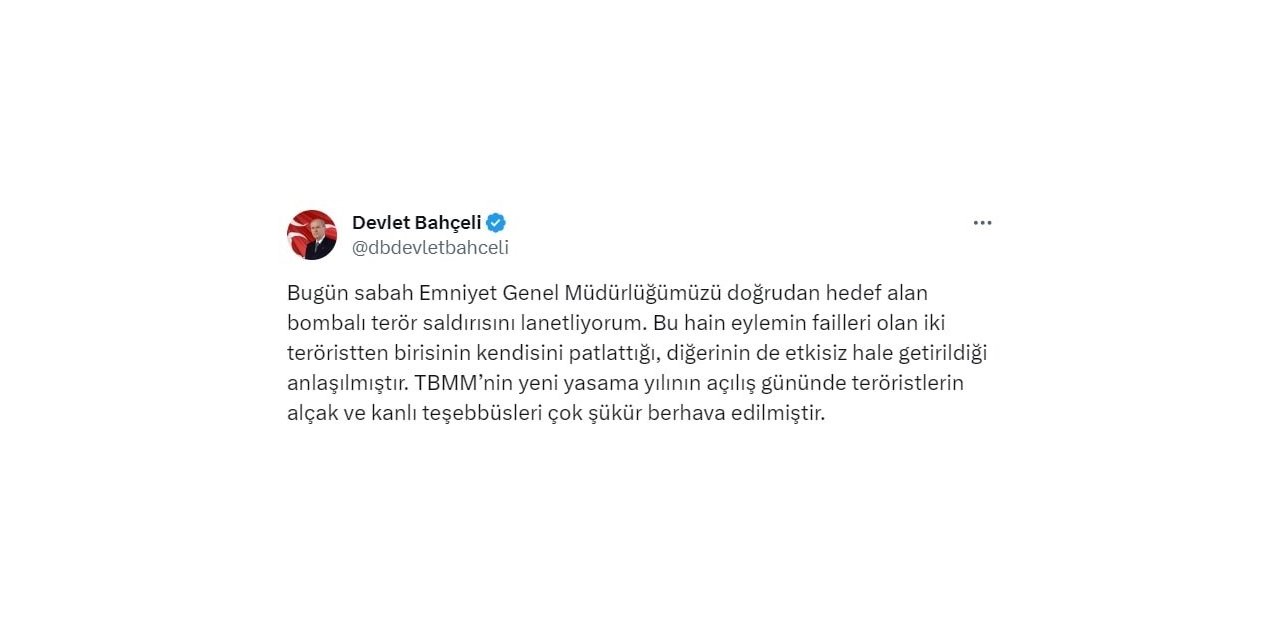 MHP lideri Bahçeli: “Terörün kökü milli birlik ve dayanışma ruhuyla kazınacaktır”