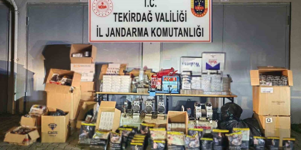 Tekirdağ’da 250 bin lira değerinde tütün ve makaron operasyonu