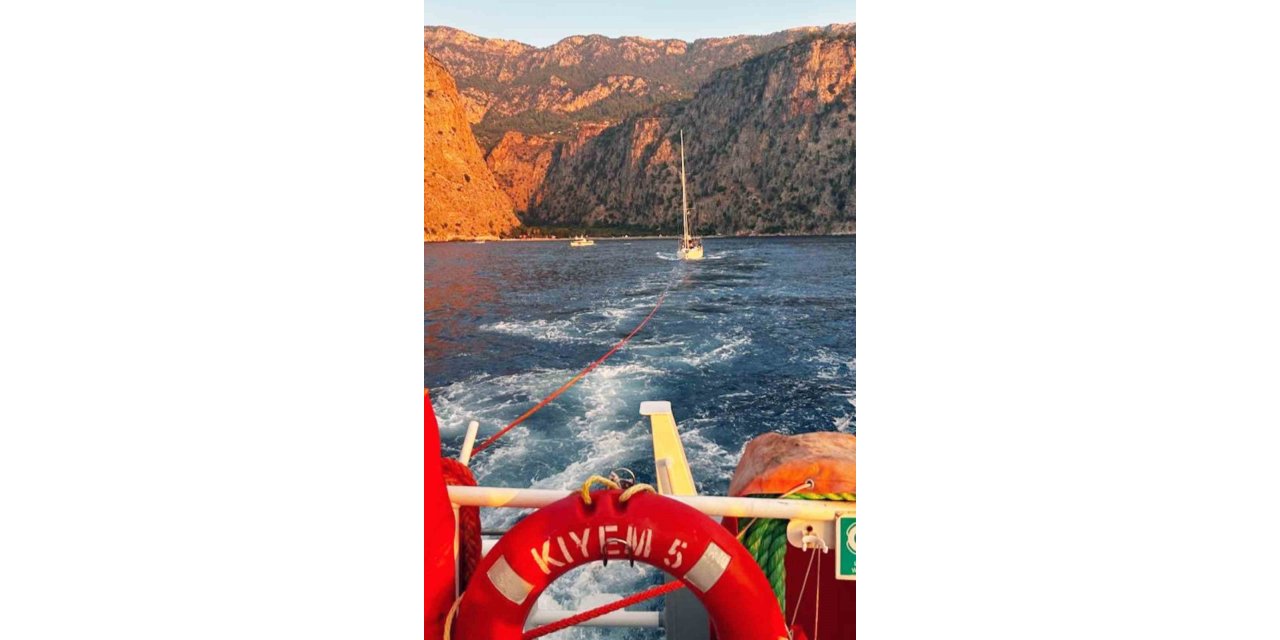 Kelebekler vadisinde arızalanan tekneyi KIYEM kurtardı