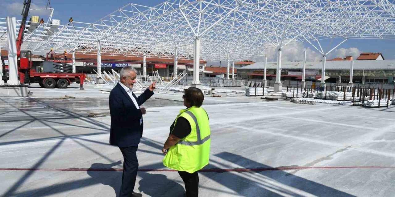 Davraz Kapalı Pazaryerinin 2 ay içerisinde tamamlanması hedefleniyor