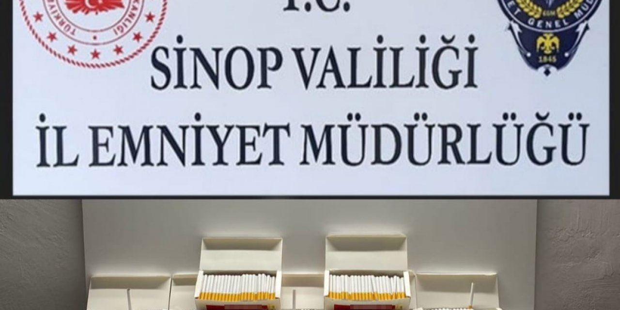 Sinop’ta 3 bin 620 adet içi doldurulmuş makaron ele geçirildi