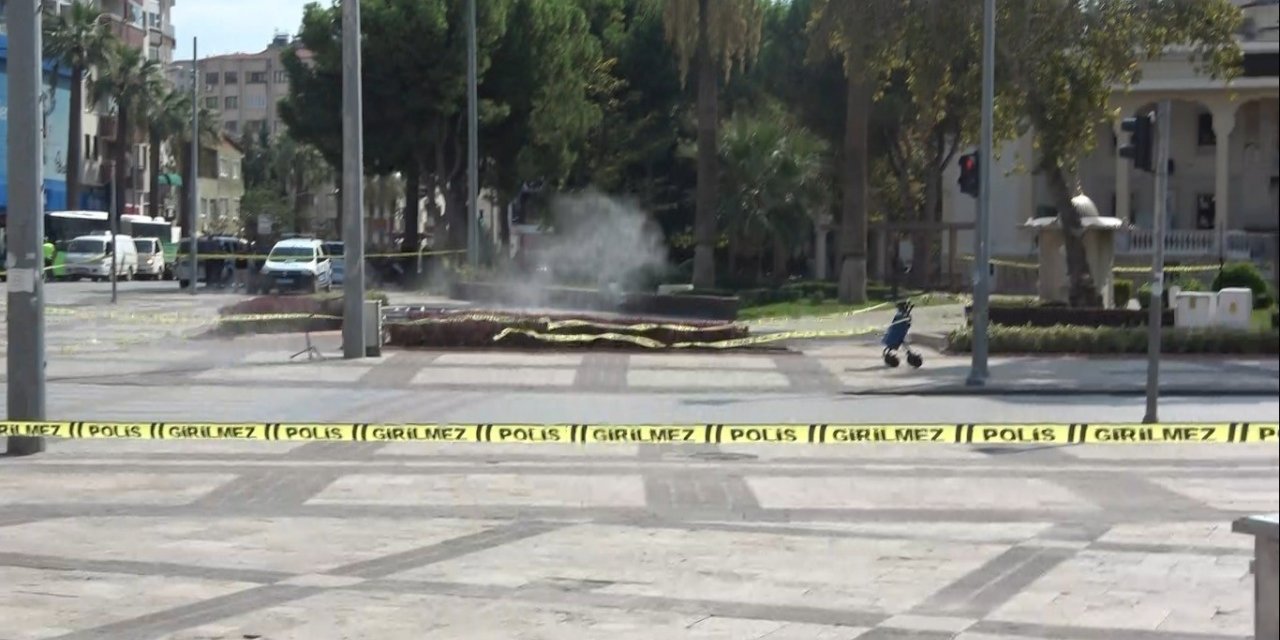 Denizli’nin merkezine bırakılan sefer tası korku dolu anlar yaşattı