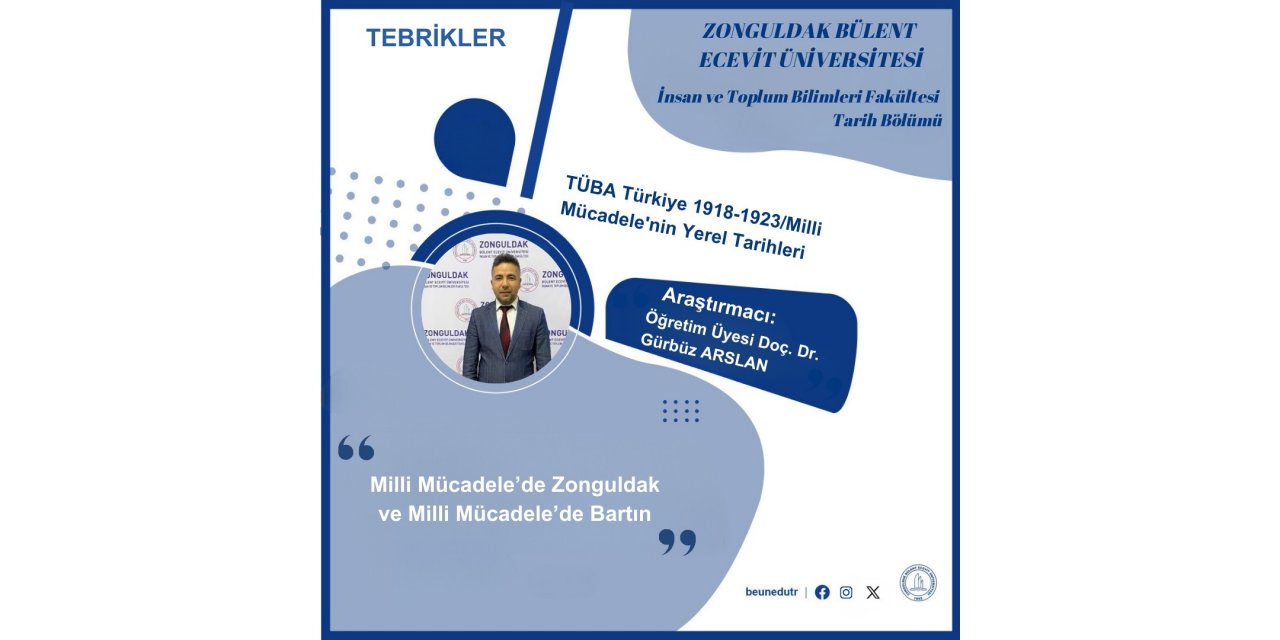 ZBEÜ Öğretim Üyeleri “Türkiye 1918-1923/Milli Mücadele’nin Yerel Tarihleri” projesinde yer aldı