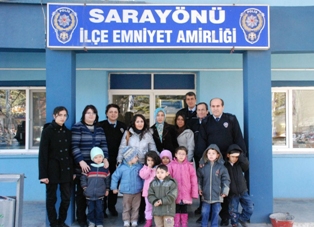 Minik öğrencilerden emniyete ziyaret