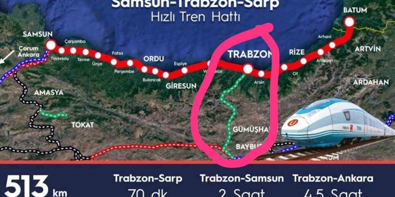 Karafazlı’dan Samsun-Sarp hızlı tren yolu çıkışı