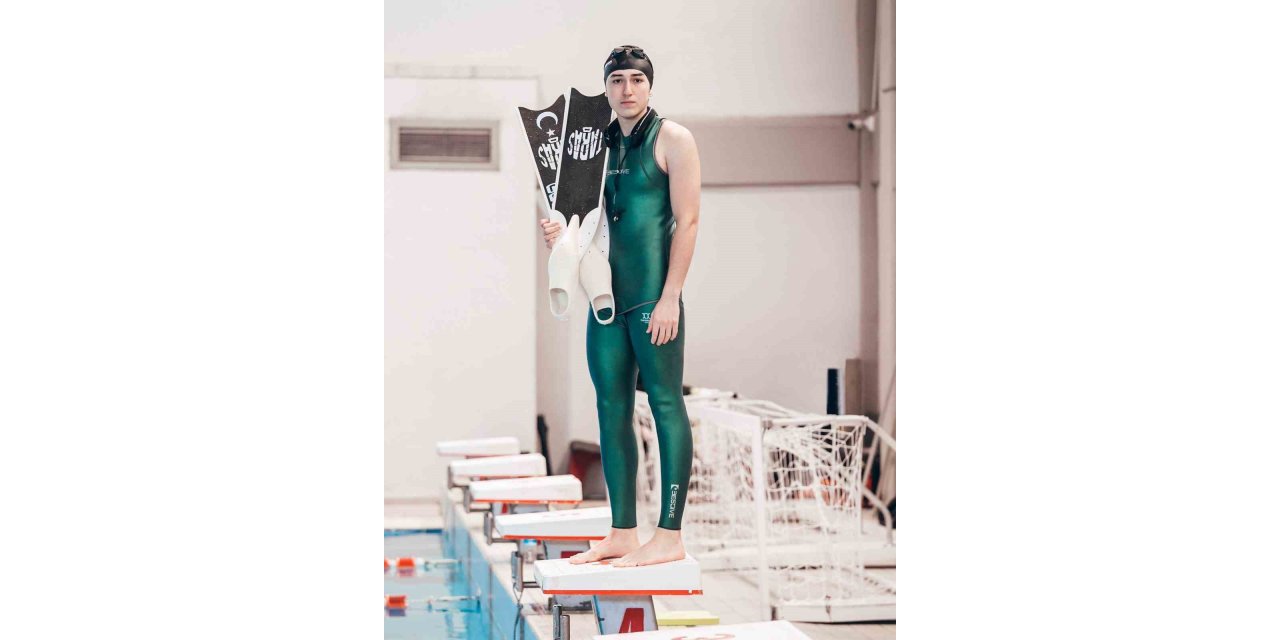 Güney Kıbrıs’ta Türk bayrağını dalgalandıran rekortmen sporcu