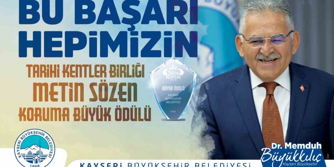 Tarihine sahip çıkan büyükşehirin 2 proje, 8 uygulamasına büyük ödül