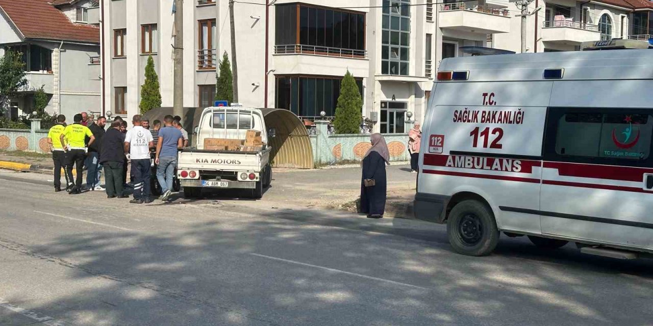 Kaskı sayesinde kazayı hafif yaralı atlattı