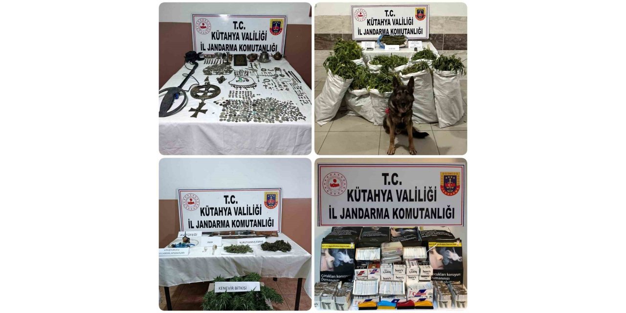 Kütahya’da jandarmanın kaçakçılık ve uyuşturucu operasyonları