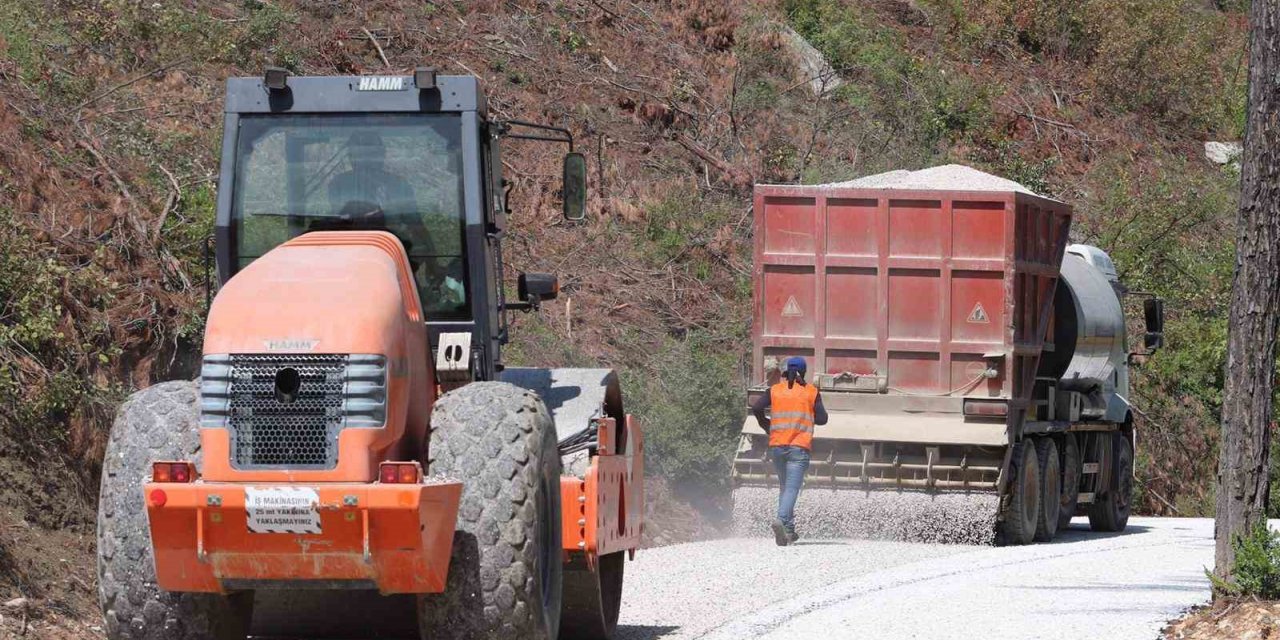 Doğantaş mahalle yolunda asfalt çalışması tamamlandı