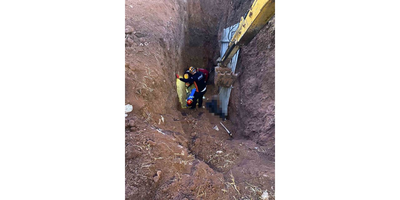 Toprak yığının altında kalarak can verdi