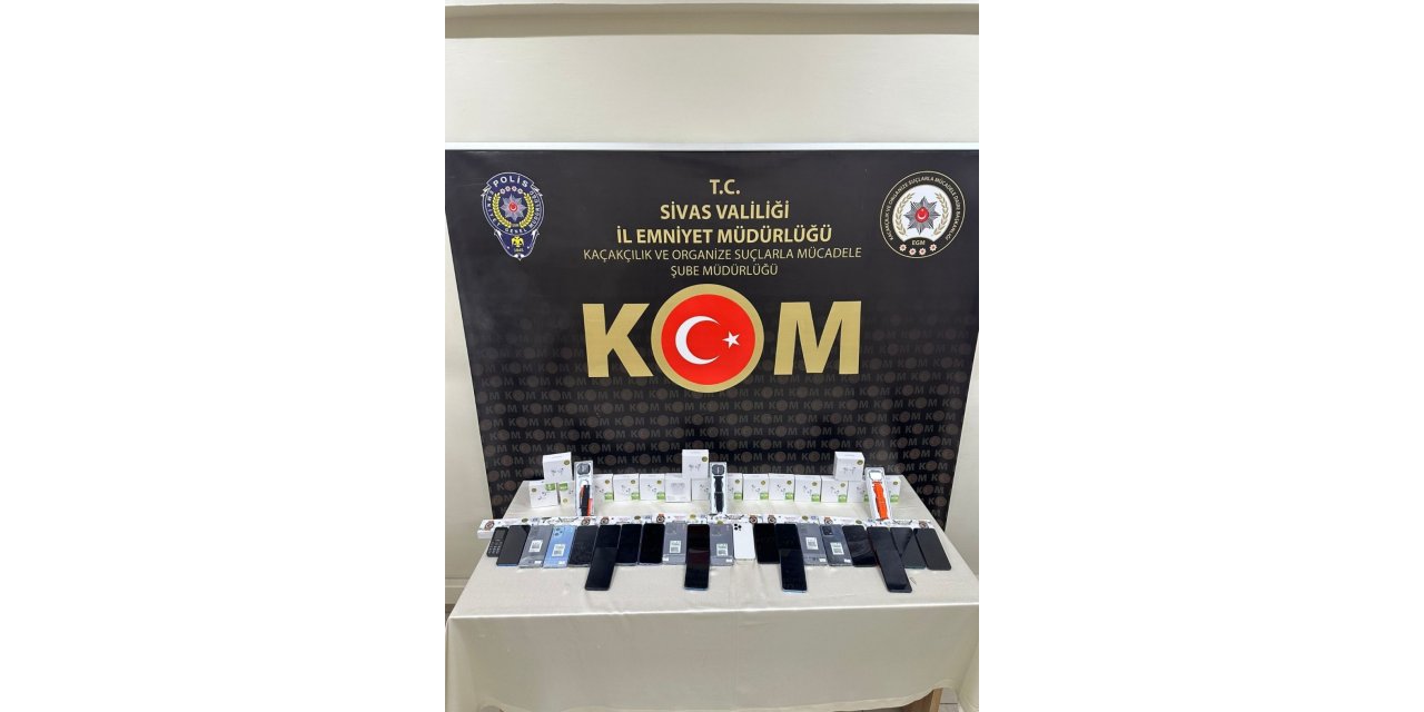 Sivas’ta kaçak elektronik eşyalar ele geçirildi
