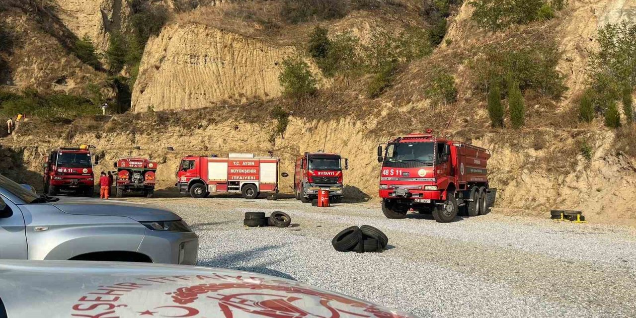 Atış poligonu mevkiindeki yangın kontrol altına alındı