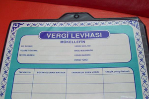 Vergi levhasında yeni düzenleme