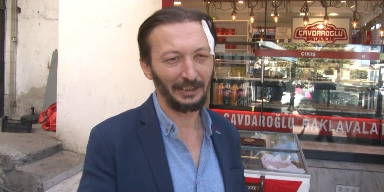 ‘Ne bakıyorsun’ deyip esnafı kafasından bıçaklayıp kaçtılar