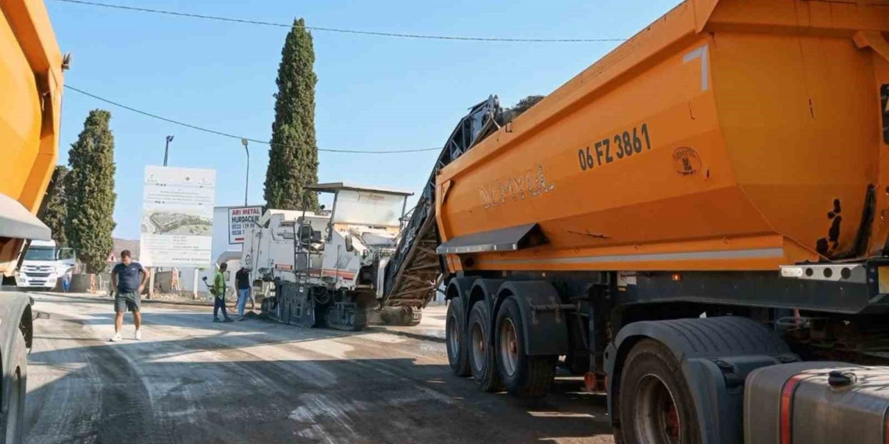 Bodrum’da sıcak asfalt çalışması başladı