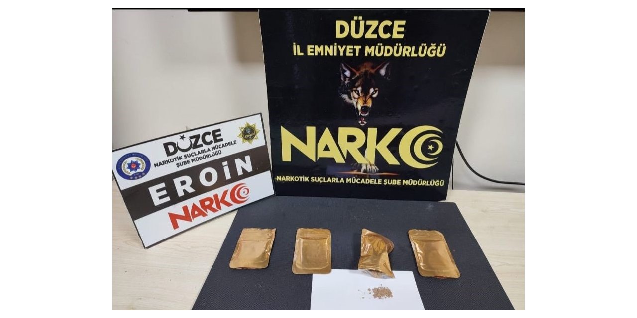 Otoyolda durdurulan araçta eroin ele geçirildi