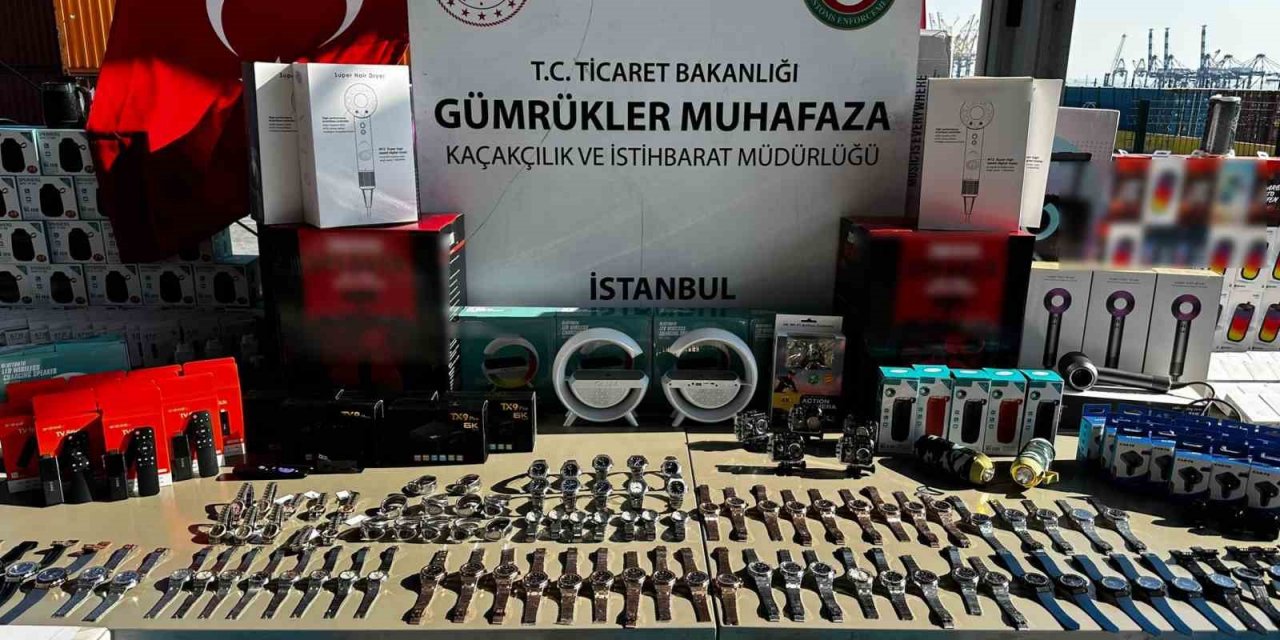 Ambarlı Limanı’nda  21 milyon lira değerinde kaçak eşya ele geçirildi