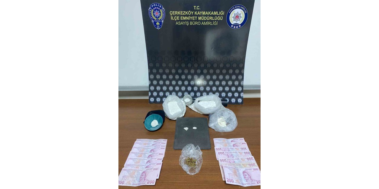 Tekirdağ’da yaklaşık 2 kilo kokain ele geçirildi