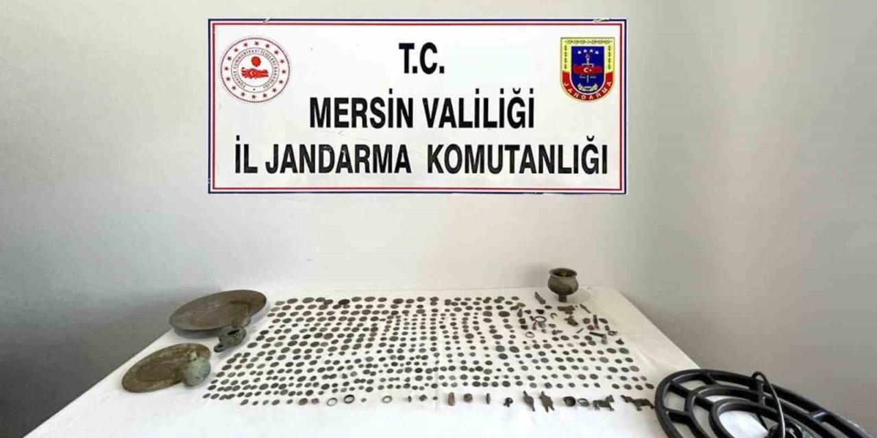 Mersin’de Roma dönemine ait olduğu değerlendirilen 785 sikke ele geçirildi