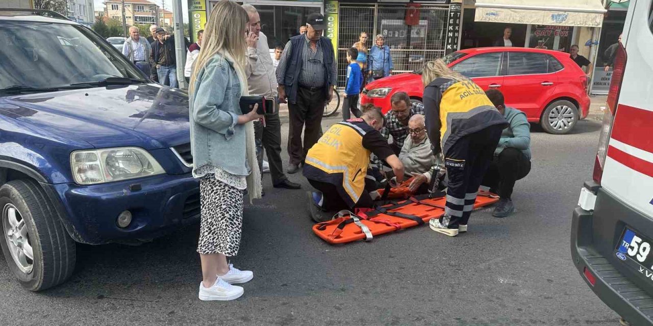 Otomobil ve bisiklet çarpıştı: 1 yaralı