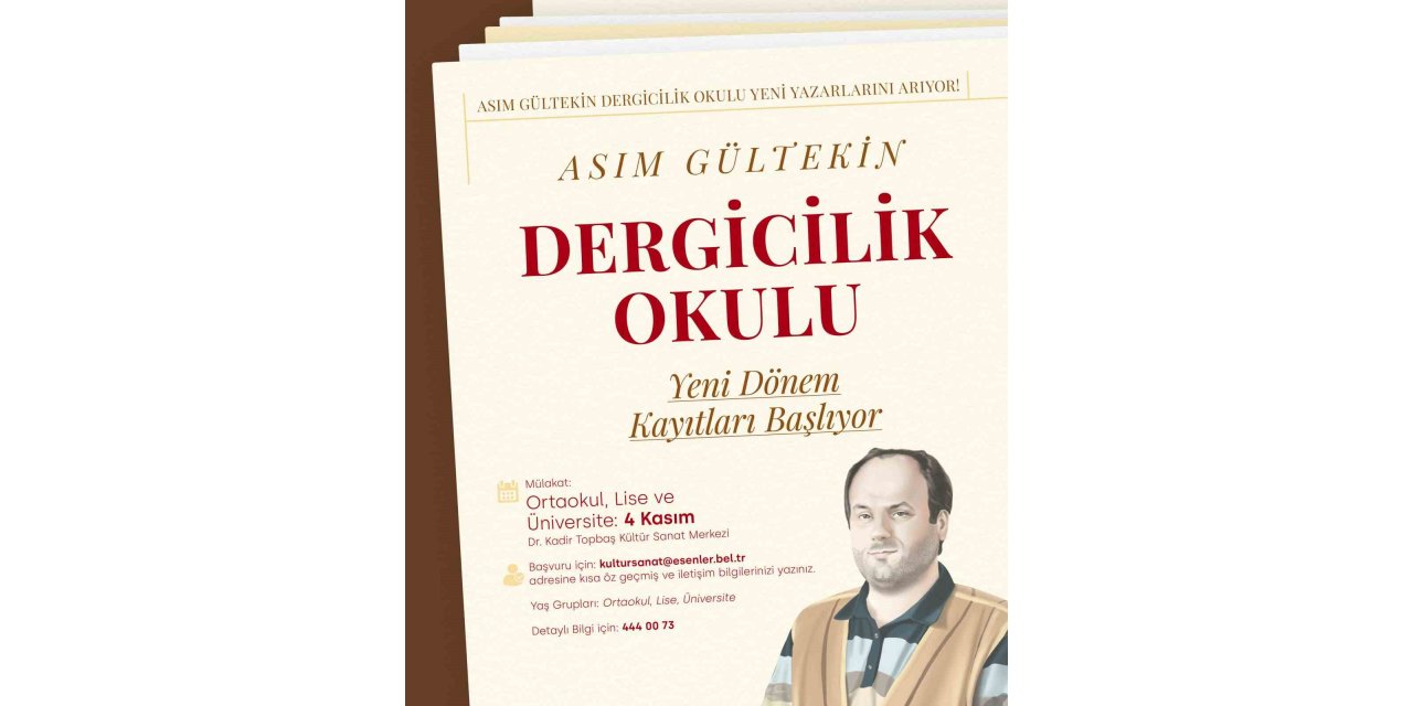 Asım Gültekin Dergicilik Okulu başlıyor