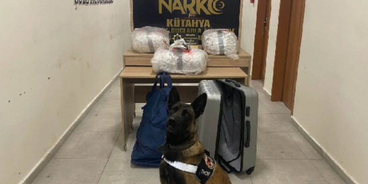 Kütahya’da 17 kilo uyuşturucu ele geçirildi, 2 şüpheli tutuklandı