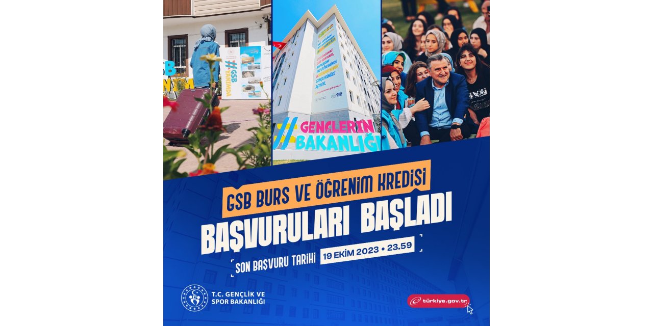 Bakan Bak: "GSB Burs ve Öğrenim Kredisi başvuruları başladı"