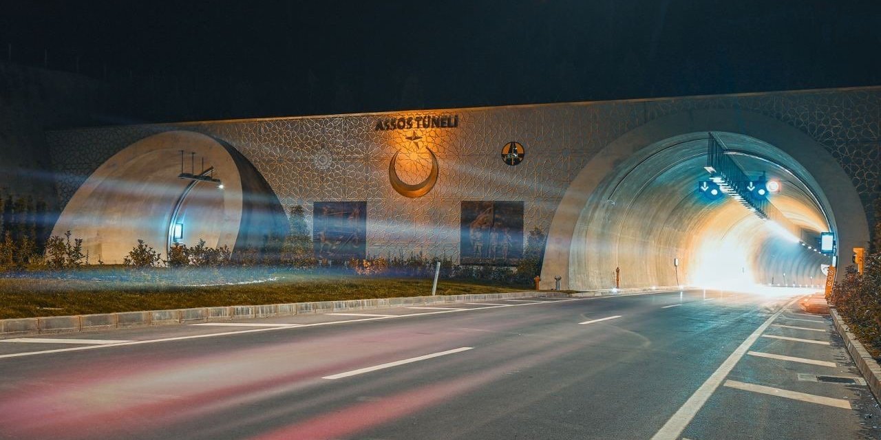 50 dakikalık yolu 5 dakikaya düşüren Assos ve Troya Tünelleri 1 yaşında