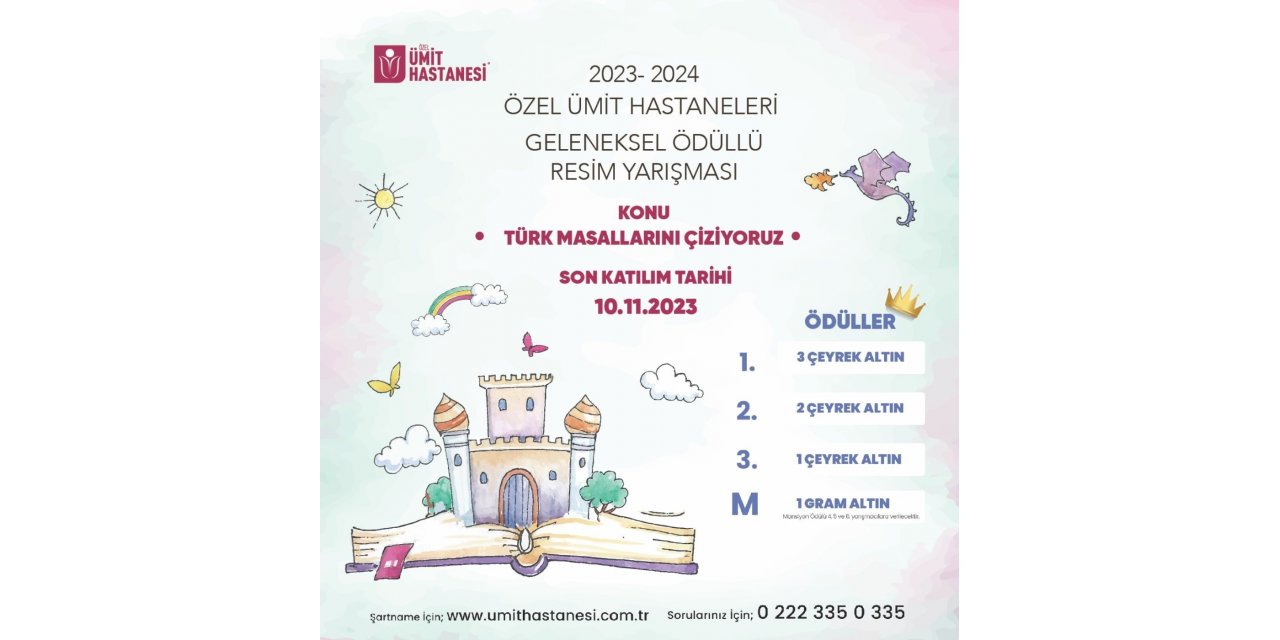 Öğrencilerin Tük masalları çizimleri yarışacak