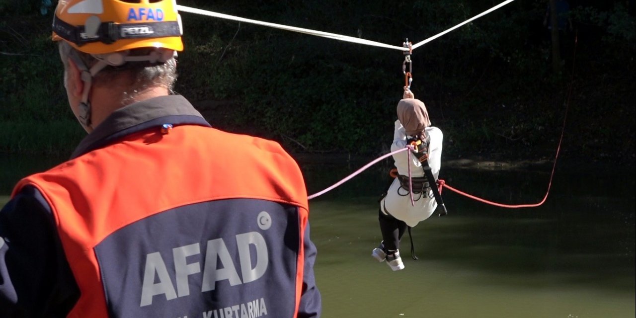 Bartın’da nefesleri kesen sel tatbikatı