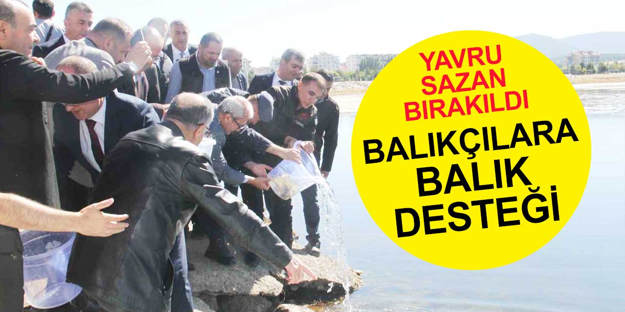 Konya’nın göl ve göletlerine yavru sazan balığı salındı