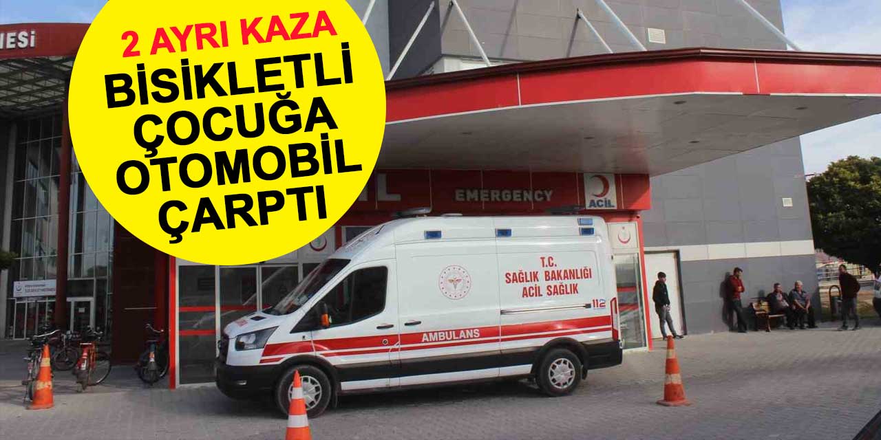 Karapınar'da 10 yaşındaki bisikletli çocuğa otomobil çarptı