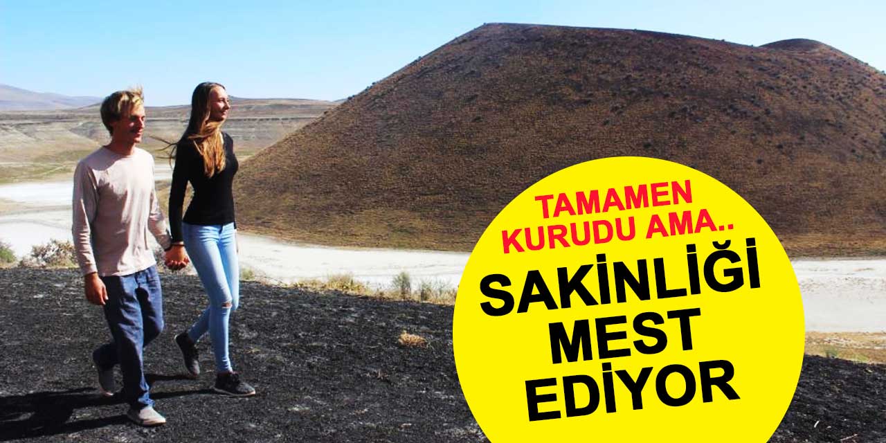 Tamamen kuruyan Meke Gölü artık sakinliğiyle turist çekiyor