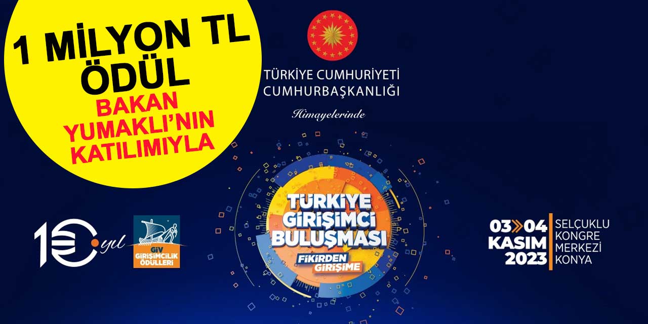 Konya'da 1 milyon lira ödül bugün dağıtılacak